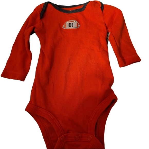 Lot Child of Mine, Place 3-6M 3 Pants 1 Long Sleeve Football One Piece - Picture 2 of 5